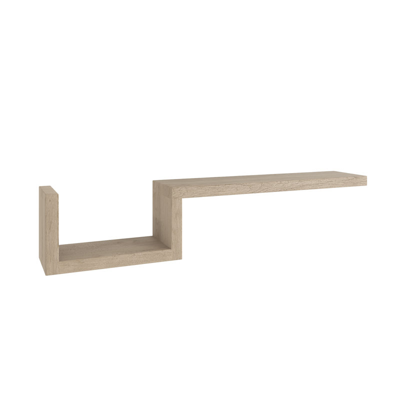 Manada Mist-Shield Contemporary Teak Wall Shelf