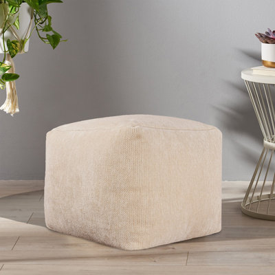 Ines Turkish Chenille Upholstered Ottoman Pouf