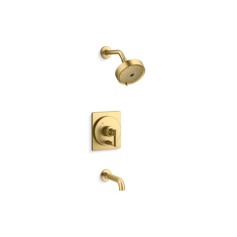 Castia by Studio McGee Rite-Temp Bath and Shower Trim Kit 1.75 GPM, Gold