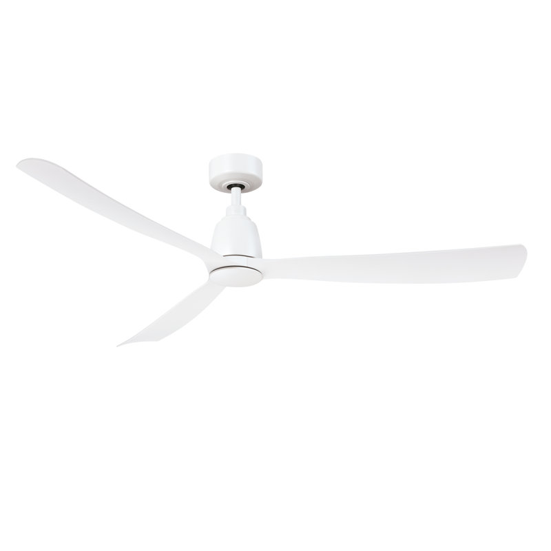 Kute 60 inch Indoor/Outdoor Ceiling Fan - Matte White with Matte White blades, White, White