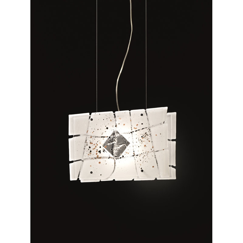 Frame 1 - Light White Pendant, Clear, White, Silver