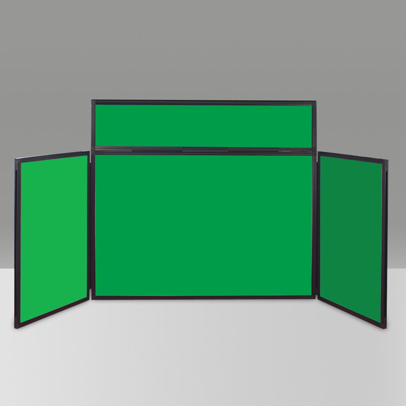 Free-Standing Bulletin Board, 80 cm H x 180 cm W, Emerald Green
