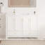 Ensemble de meuble-lavabo 48 po avec lavabo en résine, armoire de rangement abondante - 4 portes à fermeture douce et 2 tiroirs