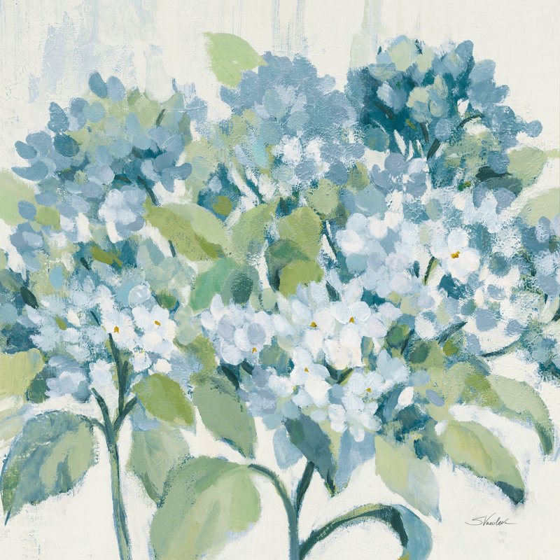 Hortensias romantiques Ilimotama bleu par Silvia Vassileva, H 12 po x l 12 po
