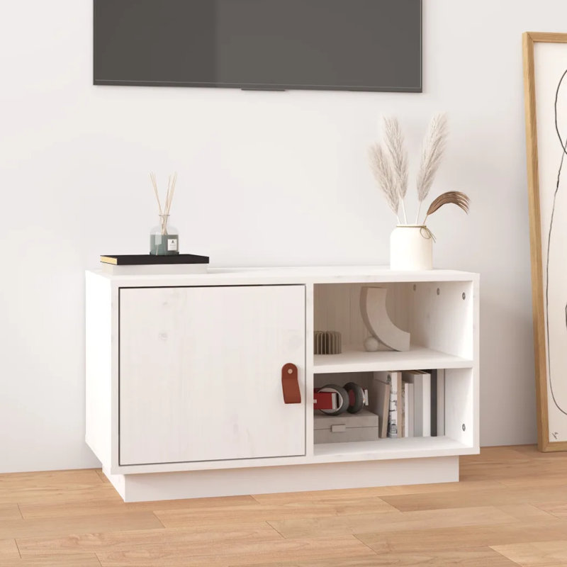 Karsson Unfinished TV Stand for TVs up to 32", White