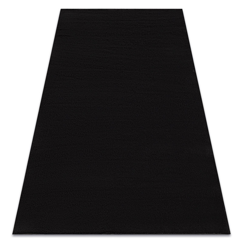 Pacificia Solid Colour Area Rug, Rectangular 140 x 190cm, Black