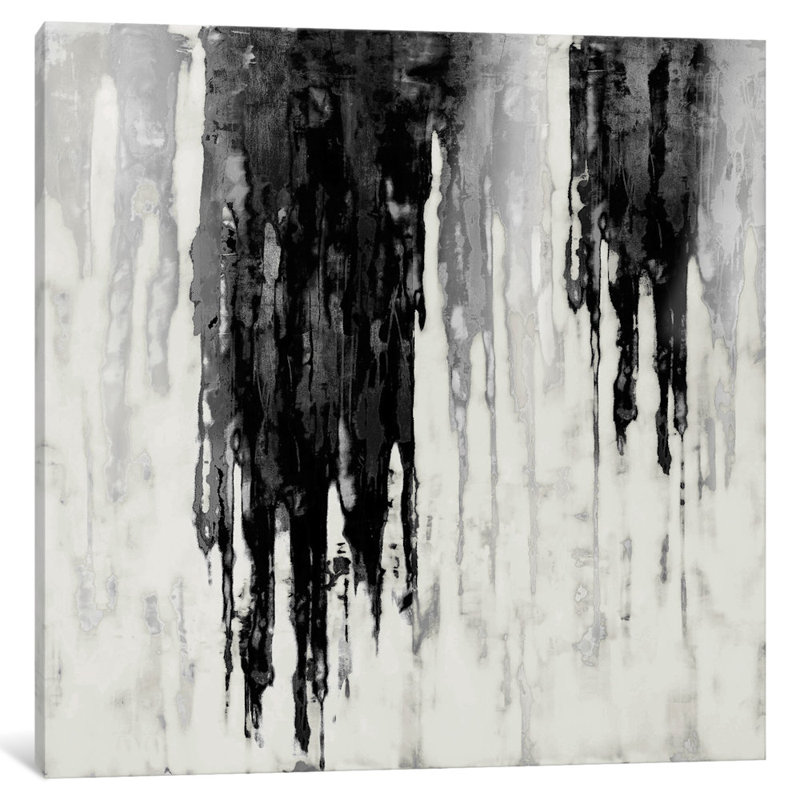 Impression giclée sur toile tendue « Neutral Space noir I » par Tom Conley, H 12 po x l 12 po x P 0,75 po