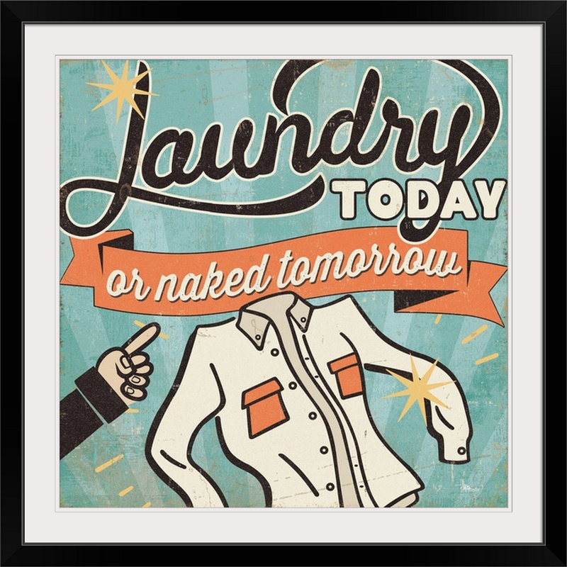 «The Cleaners I», affiche vintage, H 24 po x l 24 po x P 1,5 po, Toile