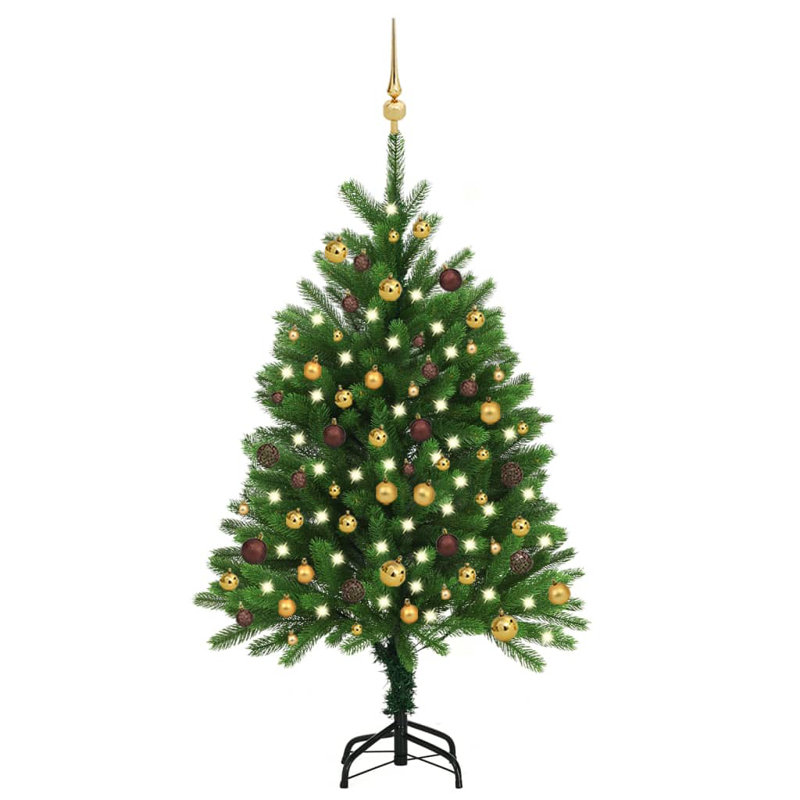 Artificial Christmas Tree with LEDs&Ball Set, 3.94ft H