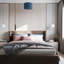 20cm H Linen Drum Lamp Shade ( No Direct Attachment Method ) in Blue
