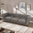 92.52 Inch Genuine Leather Couch 3-Seater Sofa with Tufted Back,Grain Leather Couch with Feather-1431130594