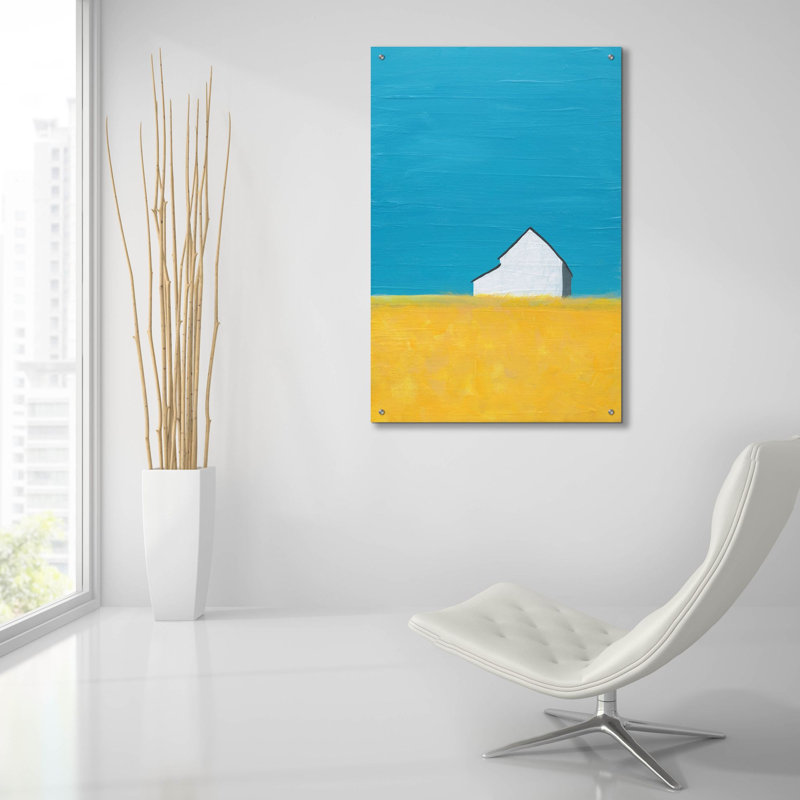 «Its A Barn» par Jan Weiss, art mural en verre acrylique, H 36 po x l 24 po x P 0,2 po