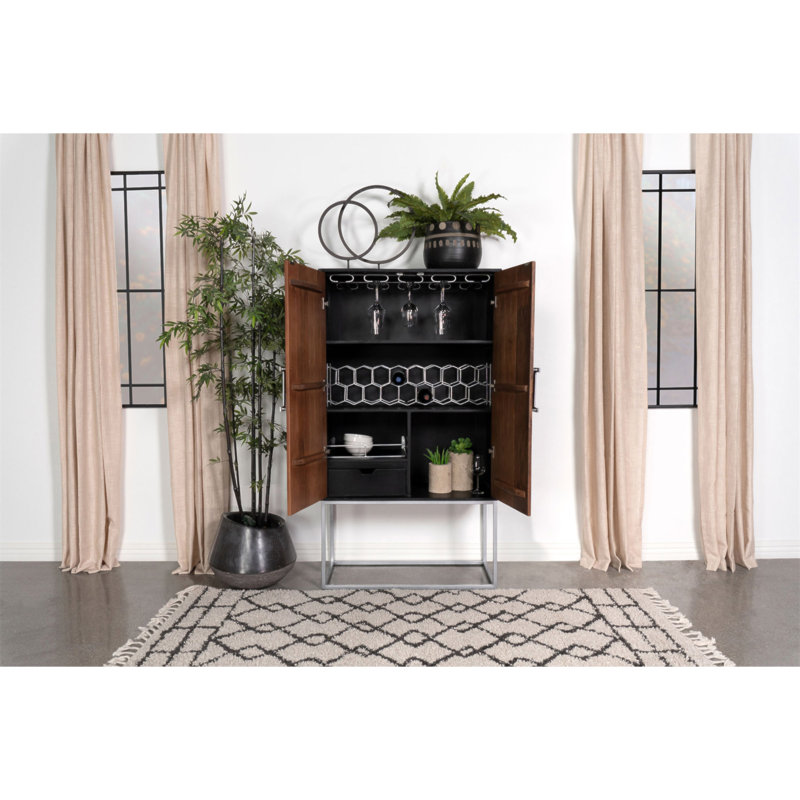 Armoire de bar 2 portes Washoe