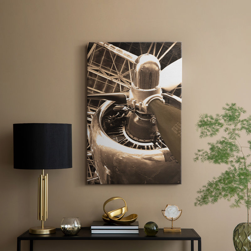 Avion DC 4 - Cavas enveloppés de galerie, H 18 po x l 12 po