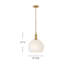 Luminaire suspendu dôme moyen avec verre opale-2078969044