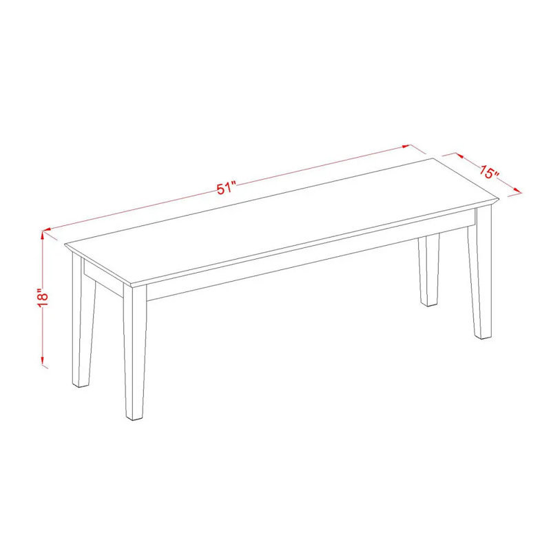 L'ensemble de salle à manger 5 pièces comprend une table de salle à manger rectangulaire avec une rallonge papillon et 2 chaises de cuisine avec 2 bancs, en acajou