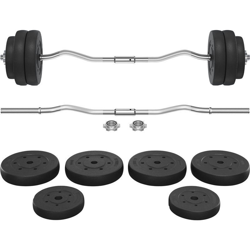 Ensemble de poids Barbell pour l'entraînement en force, 65 lb