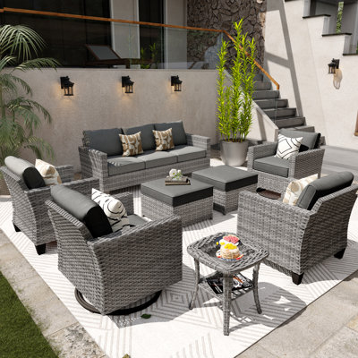 GRS 9 - Person Outdoor Seating Group with Cushions