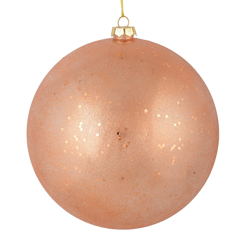 Boule scintillante transparente, Or rose, H 6 po x l 6 po x P 6 po