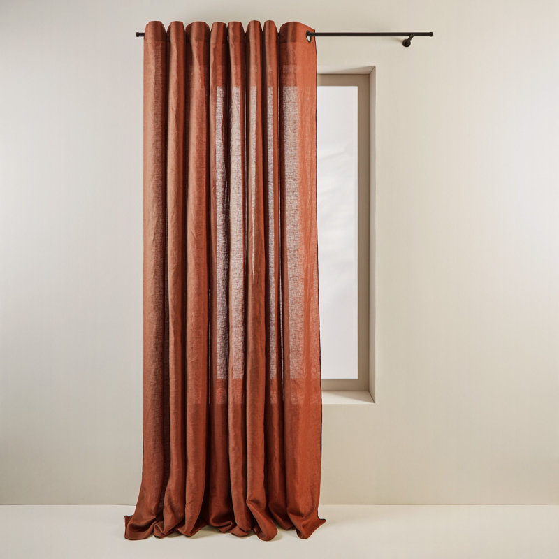 Semi Sheer Curtain, 200 x 280cm, Brown