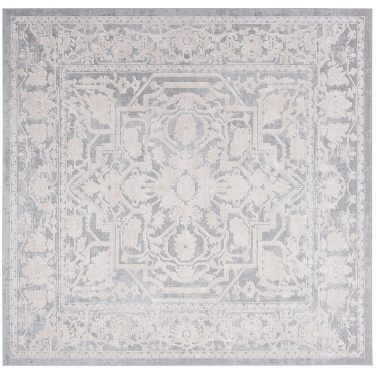 Calidia Oriental Light Gray Area Rug