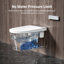Toilette murale suspendue avec cadre mural réglable DeerValley, toilette bidet une pièce avec réservoir d'eau intégré, pompe, couvercle à ouverture / fermeture automatique, écran en mousse, capteur de pied, affichage à DEL