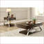 Bois espresso & amp; Table basse à plateau relevable en métal chromé pour le salon avec rangement