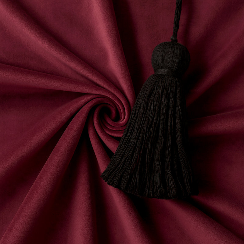 Cascade pompon merlot, Housse de couette pour très grand lit californien, Merlot