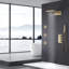 Système de douche thermostatique de luxe à 4 fonctions avec jets de pluie, cascade, portatifs et corporels - Certifié cUPC-73447554