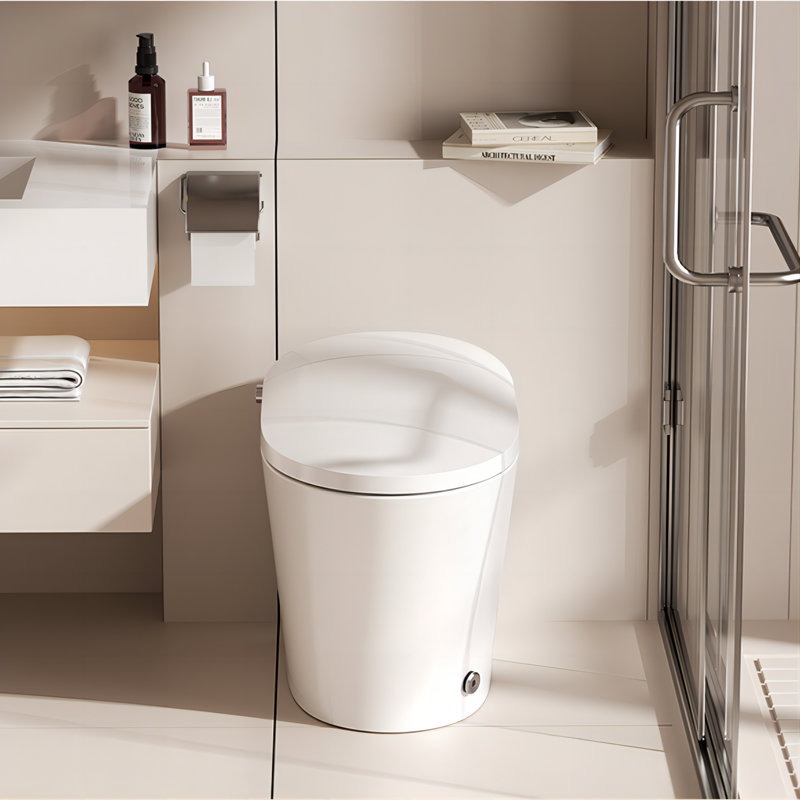 Toilette allongée sans réservoir Metis White