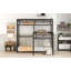 L-Shaped Metal Triple Bunk Bed