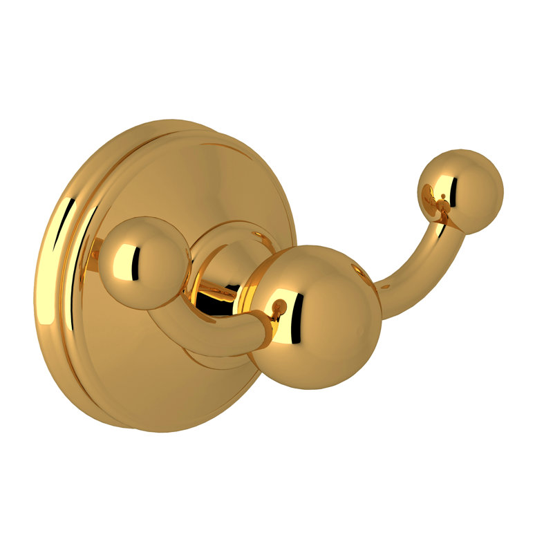 Georgian Era Wall Mounted Robe Hook, Unlacquered Brass