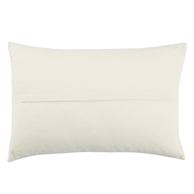 Handmade Tribal Lumbar Pillow Cover and Insert, Gray, 100% Down