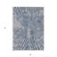 Tapis d'extérieur lavable abstrait bleu, gris et argent 3 pi x 5 pi