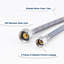 Connecteur de robinet en nylon tressé de longueur de 24 pouces Arcora 3/8 "Comp X 1/2" Fip. (1 paire)