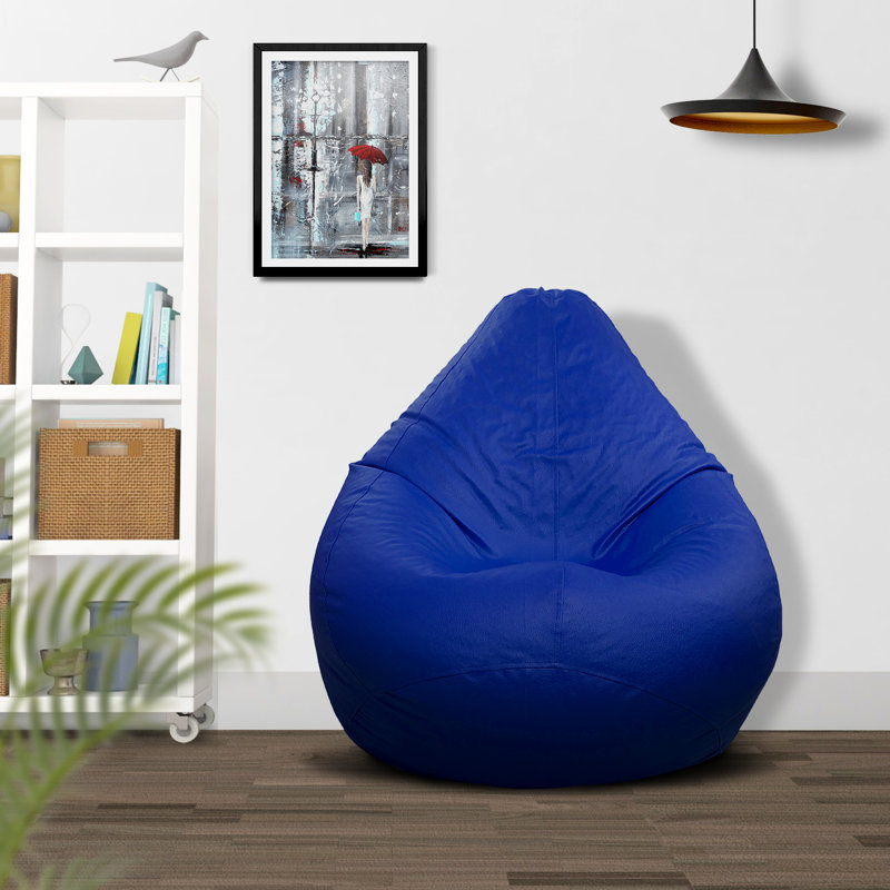 Housse de coussin d'intérieur en similicuir Ample - rembourrage non inclus, Bleu