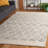 Solares Hand Woven Wool/Pet Wool/Cotton Geometric Rug in Gray/Ivory-1412481753