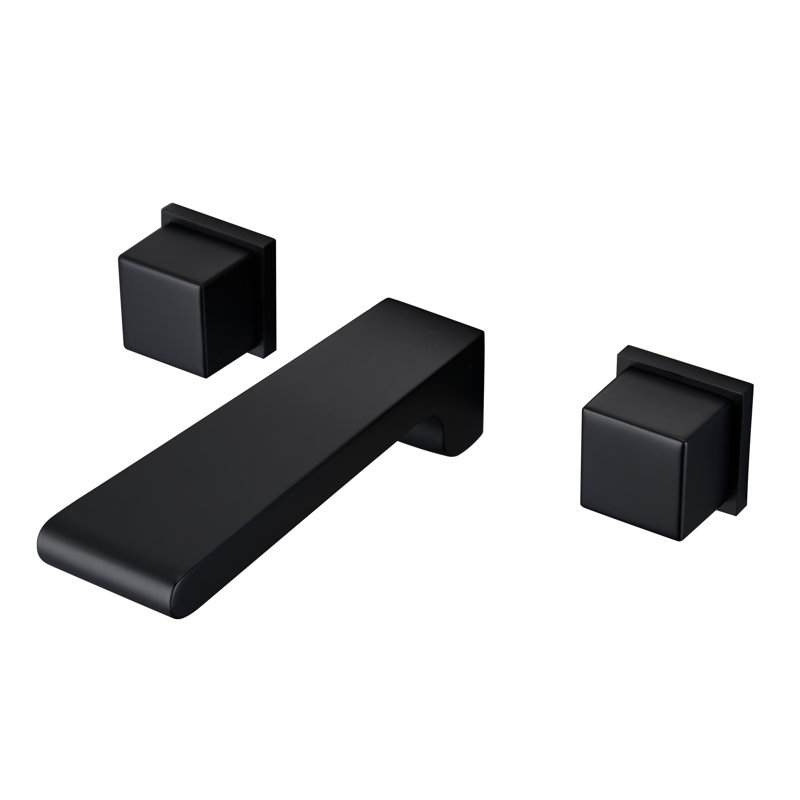Widespread 2-handle Bathroom Faucet, Black
