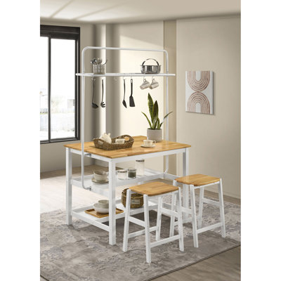 Ensemble de table de comptoir de cuisine 3 pièces Prager