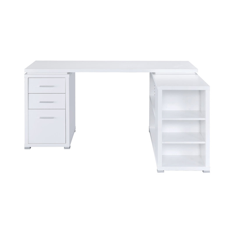 Bureau de direction en L réversible Ralphs, Blanc