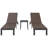 Sunbeds 2 Pcs With Wheels And Table Poly Rattan-366317262