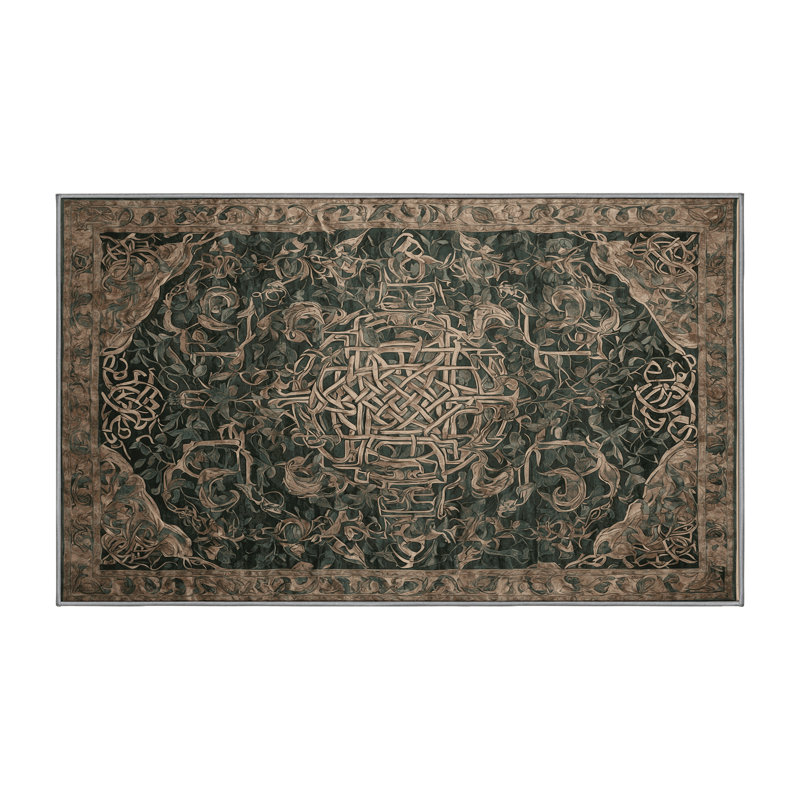 Machine Washable Gray Area Rug, Rectangle 2' x 3'