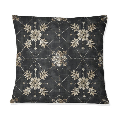 Dark Gray Farmhouse Charm IV - Country Pillow
