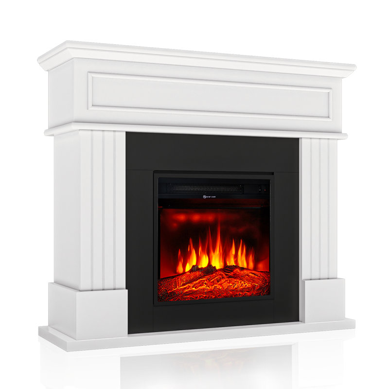 Aamir Electric Filreplace with Mantel, Freestanding TV Stand with Fireplace Heater