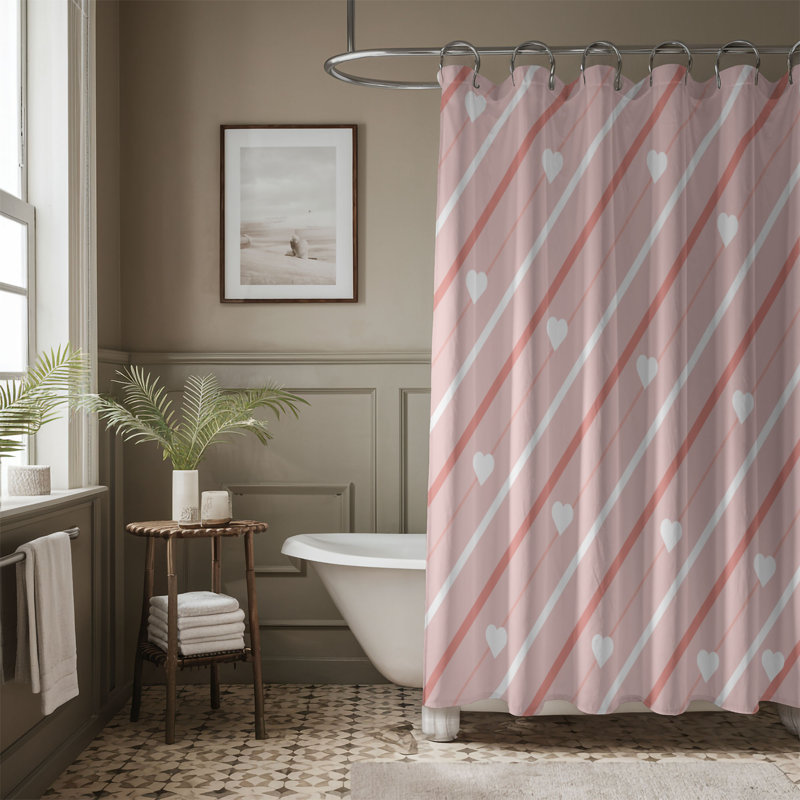 Cute Heart - Premium Shower Curtain 134, 74"H x 71"W