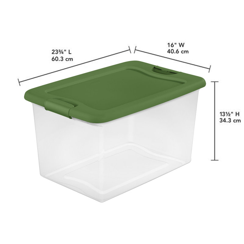 Contenant transparent en plastique pour les fêtes 64 qt Sterilite (paquet de 18)