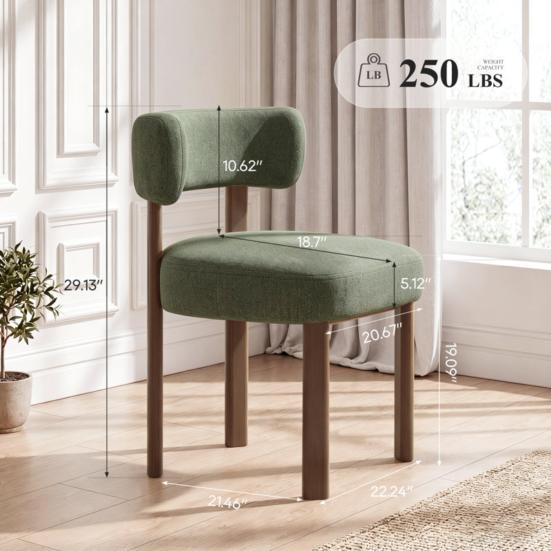 Chaise rembourrée Modern, Vert