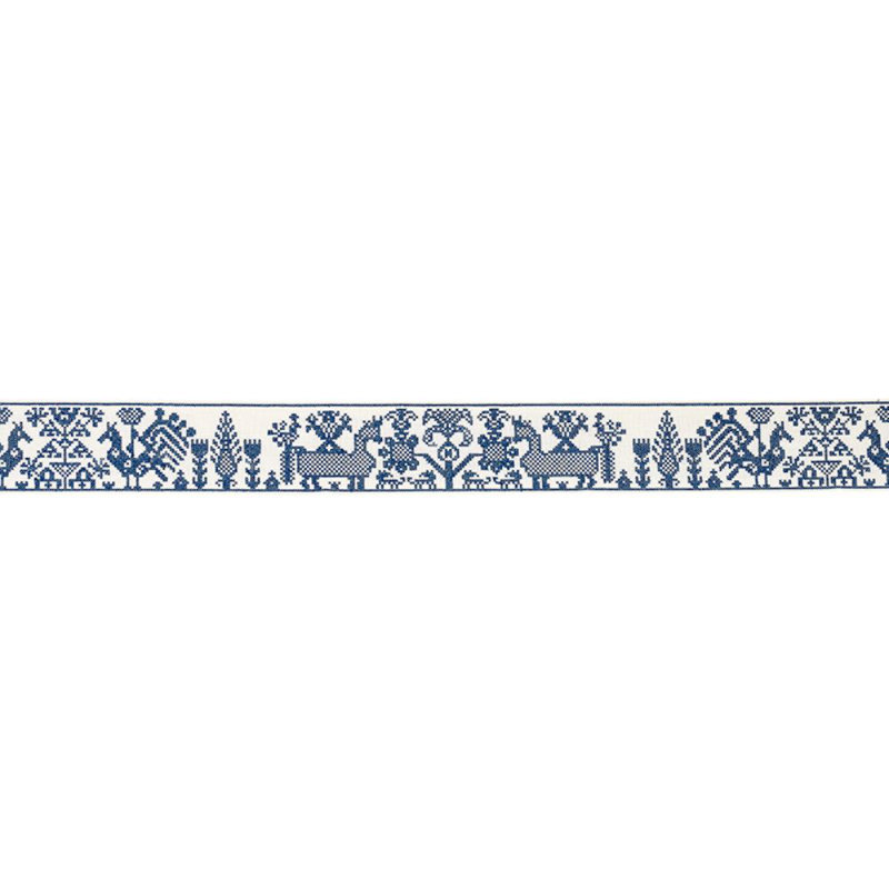 Tarpan Embroidered Tape, Navy
