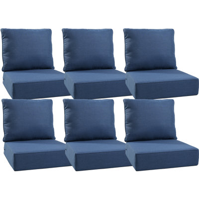 Deb Outdoor 6" Thick Cushion Set - Back Cushions And Seat Cushions