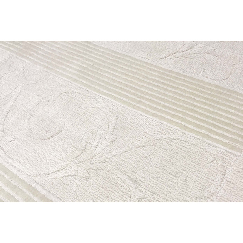 Striped Area Rug in Ivory